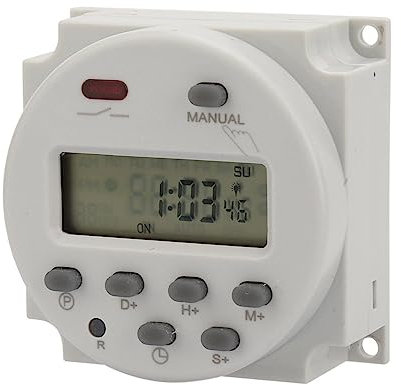 Zeitschaltuhr 12V, Zeitschaltuhr Unterputz, Small 7 Days Programmierbares Digital -Timerschalter 1S ~ 168H 5 Va für Elektronische Kontros