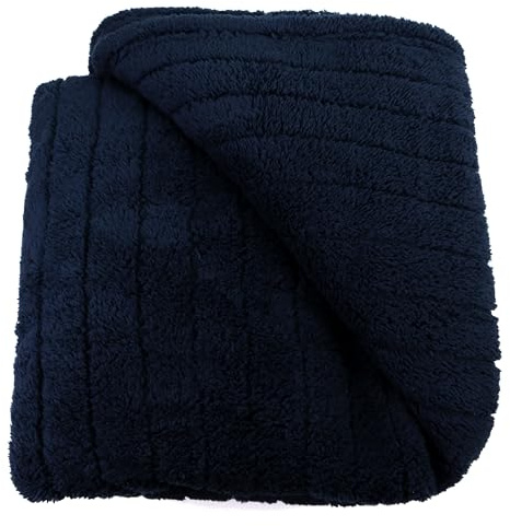 Unique Living Kuscheldecke Jax 200x150 cm - Weiche Tagesdecke kuschelig Warm & Pflegeleicht aus 100% Polyester Plaid für Sofa, Couch oder Bett Plaid Jax (Schwarz)