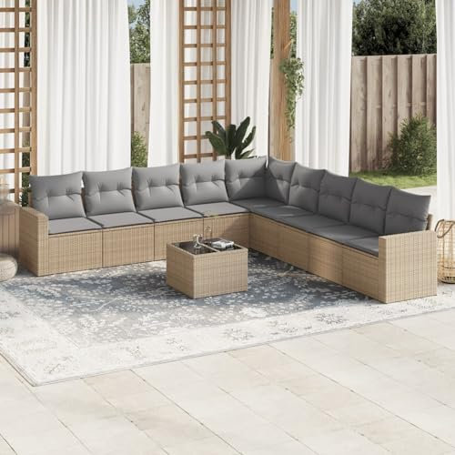 Fasba Polyrattan Lounge Set, Gartenmöbel Set, Loungemöbel Terrasse, Balkonlounge Rattan, Gartensofa, Balkon Sofa, Balkonmöbel Set, mit Auflagen, Gartenlounge Outdoor/ 3251436