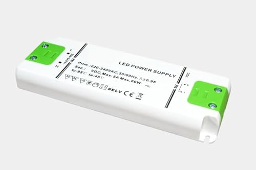 LED Netzteil Pro Slim (MECP-C2) 24V DC, 2.5A, 60W Trafo mit MM Möbeleinbau, CE, Kurzschlussfest