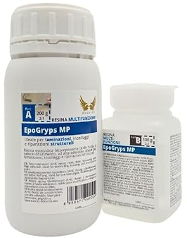 BYGRYPS, EpoGryps MP Resina Epossidica Bicomponente 0.3KG Veloce Indurimento, Strutturale e Multifunzionale per Riparazione Vetroresina, Barche, Camper, Modellismo, Restauro Legno. Alta Resistenza