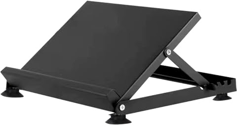 Polegas Slant Board, Steel Calf Stretcher for Stretching Training,5 Adjustable Incline Balance Board, 220lbs/100kg Weight Capacity, Black