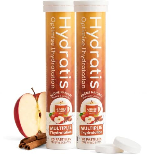 HYDRATIS - 2x20 Pastilles Hydratation Electrolytes - Pomme/Cannelle | Améliore l'Hydratation et Favorise l'Énergie - Formule Isotonique - Sport. Récupération. Bien-être