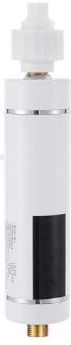 3500W Elektronischer Durchlauferhitzer Küche 30-52°C Mini Warmwasserbereiter Warmwasserspeicher IPX4 Boiler 0.04MPa~0.6MPa Untertischboiler Warmwasserboiler mit LED Bildschirm (Weiß)