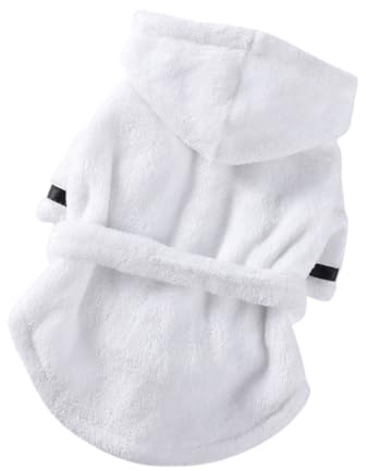 Gatuida Hundebademantel Mit Kapuze Aus Weichem Polyester Bequeme Haustierkleidung Für Hunde Und Welpen Leicht Und Tragbar Für Alltag Und Spielen