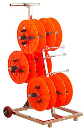 Cable Reel Holder And Dispenser,Heavy-Duty Stainless Steel Wire Spool Rack, Cable Reel Holder & Dispenser for Industrial, Electrical, Retail Storage & Display - Durable & Stylish (Color 2, S