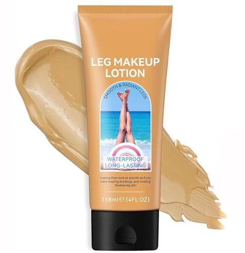 Makeup Waterproof per Gambe e Corpo - Copertura per Tatuaggi & Correttore per Tatuaggi - Fondotinta Corpo a Lunga Tenuta per Gambe dall'Aspetto Impeccabile - Finitura Leggermente Abbronzata - Media