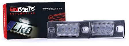 EinParts Kennzeichenbeleuchtung EP103OE Canbus 6000K Kalt Weiß für Bora Variant/Stufenheck Golf IV/V Variant Passat B5 FL Variant Tiguan Touareg Cayenne 2 Stücke
