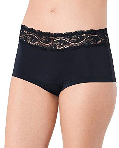 Triumph Damen Spitzen-Unterhose Lovely Micro Short, aus Mikrofaser, XS, Schwarz