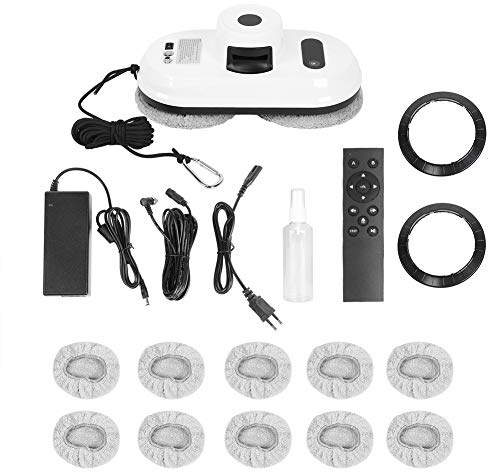 Robot Nettoyeur de Vitres Verre Essuyage Nettoyage Machine Intelligent Automatique Laveur de Vitre avec Télécommande Fenêtre Haute Lavage Vadrouille Équipement pour Utilisation Domestique(EU)