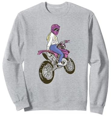 Motocross Donna Moto Biker Racing Sport Felpa