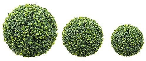 eacommerce Sfera di Bosso Sintetica Palla Artificiale Buxus Arredamento da Giardino Colore Verde | Pianta decorativa (38 cm)