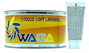 WAGA PAINT S.R.L. Mastic métallique Soft 2 kg beige pour carrosserie voiture moto Camper avec catalyseur Indureur, Professionnel, Survernissable - Tecniques
