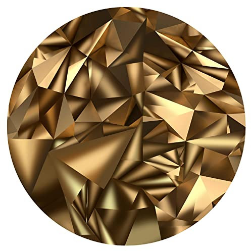 murando runde Fototapete selbstklebend 3D Effekt 140x140 cm Tapeten Wandtapete XXL Moderne Wanddeko Design Wand Dekoration Wohnzimmer Schlafzimmer Büro Flur geometrische Muster Abstrakt