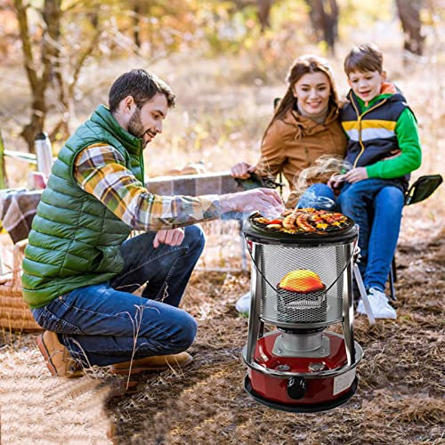 BomDog Stufa a Cherosene per Esterni Efficiente Senza Elettricità 2 in 1 Riscaldatore D'Emergenza/4.6L/Red