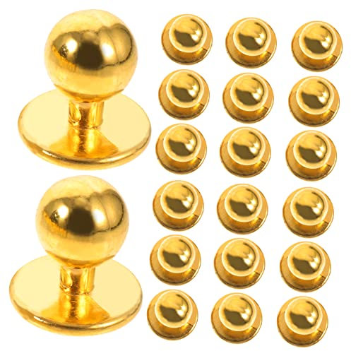 Veemoon 100 StüCk Kochjacken KnöPfe Goldene Kunststoff KnöPfe FüR Kochuniformen Arbeitsjacken Und Restaurantbekleidung 1.8X1.8 Cm
