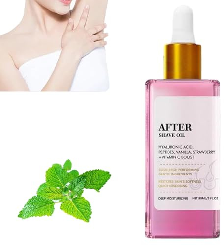 Strawberry Vanilla After Shave Oil Women for Smooth Skin,Strawberry Vanilla After Shave Oil,Smooth Skin Treatment,Prevent Ingrown Hairs & Dryness
