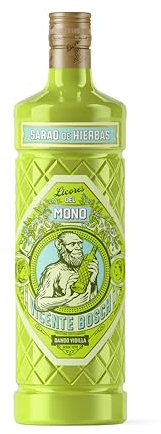 Licor Mono Sarao de Hierbas - Botella de 700 ml, Digestivo Herbal de 17%