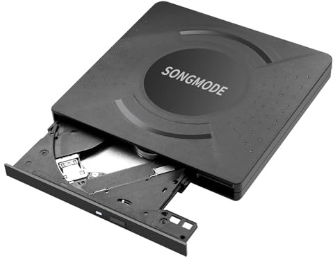 SONGMODE Ultra Slim DVD Burner,External DVD Drive，CD Burner – USB 3.0/Type-C, M-DISC Support, Plug & Play for PC/Mac/Laptop