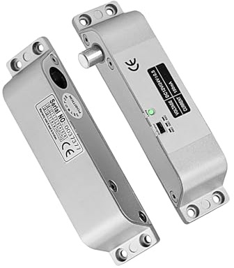 Fredorlokk Perno de Bloqueo Eléctrico de Metal para Puerta, DC 12V, Modo NC a Prueba de Fallos, Compatible con Sistema de Control de Acceso, Plata