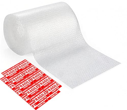 Luftpolsterfolie Rolle 4.5Mx 30cm Bubble Wrap 100% Prozent recycelbar leicht und ideal für Verpackung Transport und Umzug (1 Rollen)