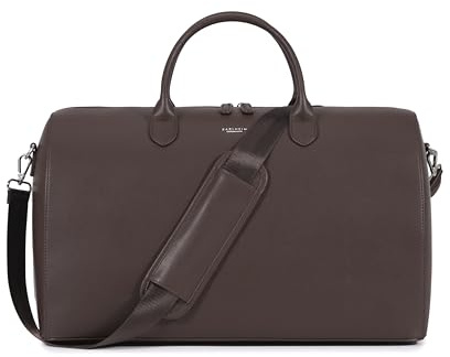 Voyage Genuine Leather Weekender Duffel Bag (Brown) - Carlheim