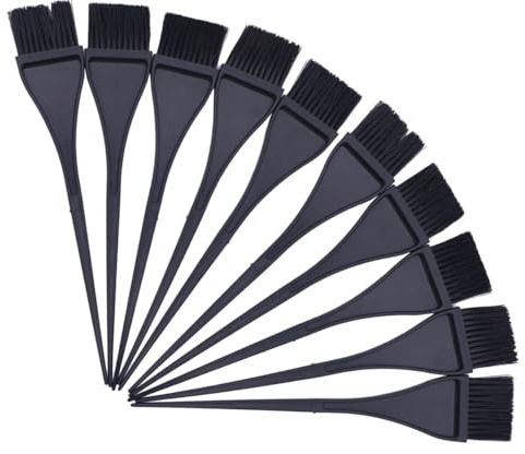 IMIKEYA Pennelli Applicatori per Tinta Chioma in Plastica Nera Set 10 Pezzi Pennello Professionale per Colorazione e Applicazione Cheratina, Uso Domestico e Salone