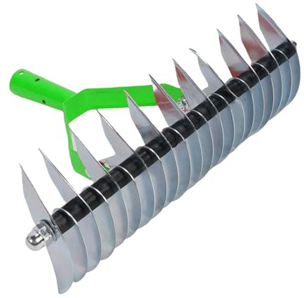 Rastrello Scarificante Da Giardino, Rastrello Per Paglia A 21 Denti Efficiente, Arieggiatore Per Prato In Acciaio Inossidabile Rastrella In Paglia Per Gli Appassionati Di Giardinaggio B