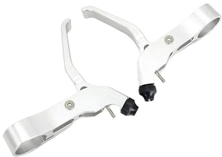 ARUPMN Fahrrad Trommelbremsensatz Ultraleichte Fahrradbremshebel passend für Brompton Birdy Bremshebel 22,2 mm Lenker C-Bremssattel V-Bremshebel Hinterrad Brems Trommel(Silver)
