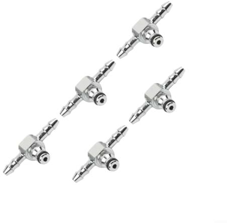 5 conectores de retorno de combustible diésel, para inyector Bosch 110, tubo de válvula de retención con círculo, opciones de 2 vías y 3 vías, negro (D)