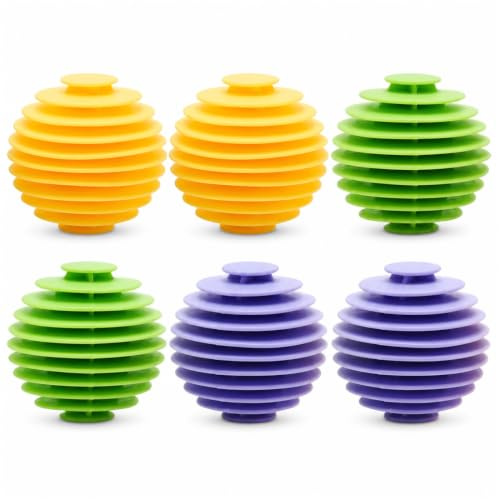 Boule de lavage pour machine à laver, 6 Pièces, boules de séchage pour sèche, Balle Lavage Doudoune, boules de linge en caoutchouc - boules de lavage réduisent les Plis et les Pinces