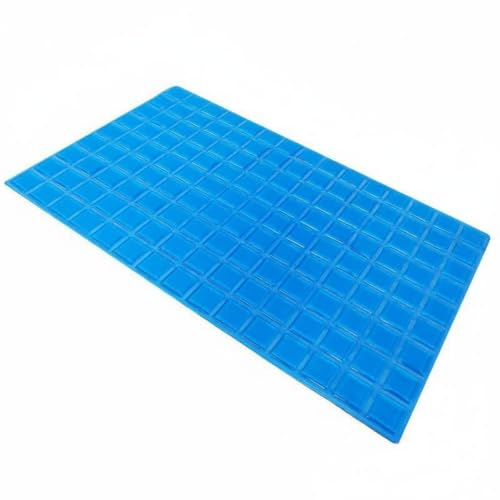 FQRDKT Kühlkissen Gel Pad Rechteckig Elastische Kühlunterlage Klassisches Design Gel Polyurethan Material für Babys Wickeltisch Kinderzimmer Reisebett, Blau, 50 30 0.3cm
