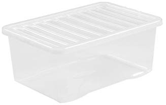 (Pack of 5) 45 litre Crystal Box and Smoke Tint Lid