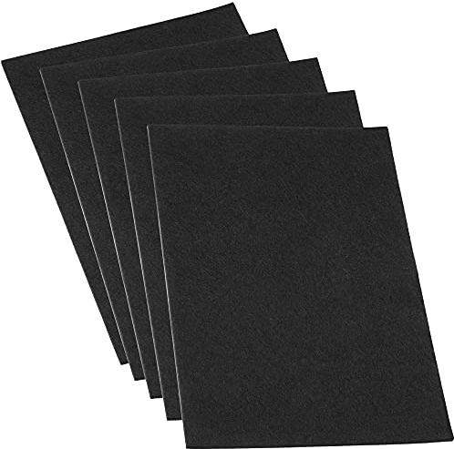Adsamm® / 5 x Selbstklebende Filzplatten/Schwarz / 200x300 mm/Rechteckig/Filzgleiter zum Zuschneiden aus 3.5 mm starkem Filz/Möbel- und Bodengleiter