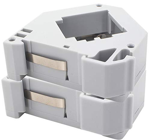 1aTTack.de Adaptador de carril DIN Carril DIN para módulo keystone Red Keystone RJ45 Cat6 Cat7 Cat8 Antena de audio Chinch Carril DIN de 35 mm con muelle de puesta a tierra blanco 2 piezas