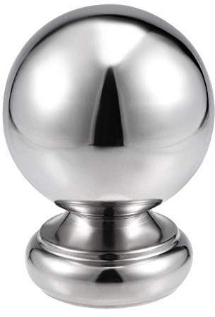 sourcing map 304 Edelstahl hohl Kappe Kugel Ball mit Basis 95mm Durchmesser | für Geländer Treppe Spindel