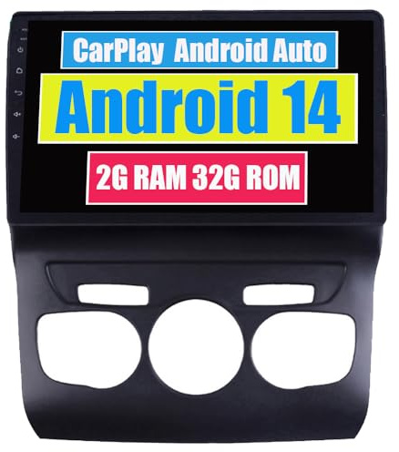RoverOne Autoradio GPS für Citroen C4 C4L 2010-2017 mit Android Auto Multimedia-Player Navigation Radio Stereo Touchscreen Bluetooth WiFi USB CarPlay