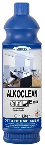 Lorito Alkoclean Eco Bodenreiniger 1l, Alkoholreiniger mit Duft | Boden Reinigungsmittel für PVC, Fliesen, Keramik, Kunststoffbeläge und Parkett, streifenfreier & langanhaltender Glanz