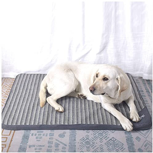 DAIHAN Hundematte, Orthopädisches Hundebett Memoryschaum Hundekissen Atmungsaktivem Hundesofa Waschbar Hundematratze mit Abziehbarer Decke für Mittelgroße Kleine Hunde,Grau,XXL(82x63x4cm)