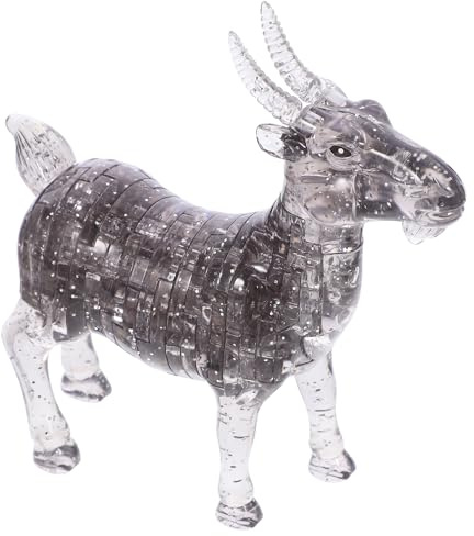Alipis Kristallpuzzle Ziege 3D Puzzle Aus Umweltfreundlichem Kristallglas Zarte Ziegenfigur Für Kreative Wohn- Und Bürodekoration Geschenkidee Für Tierliebhaber