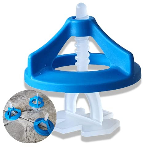 Ista Tools - Nivelliersystem Set, 400 Zuglaschen 2mm, 200 Gewindekappen, Verlegehilfe für Fliesen 6mm - 16mm (2mm-200 Zughauben-400 Gewindelaschen)