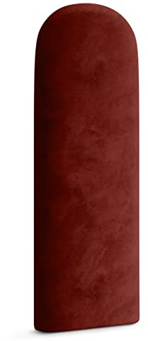 Muralo Panel tapizado ovalado de pared, cojín de pared, cabecero de cama, panel de pared, dormitorio, salón, cama, cojín de lomo, moderno, tapizado de lujo, panel acolchado (30 cm x 60 cm, rojo vino)