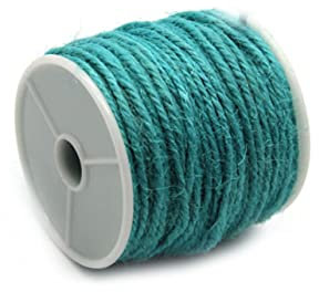 EXCEART Cuerda De Cáñamo Diy Hecha Mano Cordón De Metros Hilos Color Azul Claro Para Ensartar Joyas De Macramé Cordón Para Macramé Hilo De Yute De Colores