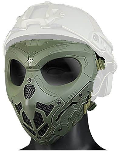 Fotrsta Taktische Maske, Airsoft Paintball Vollgesichtsmaske Full Face Schutzmaske Eingebaute Anti-Beschlag-Brillengläser Für CS Wargame Halloween Party Painball Schutzmaske