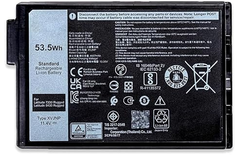 Dentsing XVJNP Laptop Battery Compatible with Dell Latitude 5430 7330 Rugged Extreme P148G P148G001 P149G P149G001 Series 6JRCP 06JRCP M0TN3 0M0TN3 KD1CT 451-BCWQ 11.4V 53.5Wh