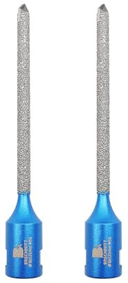 Diamond Mortar Raking Bit - BRSCHNITT 2pcs Mortar Raking Tuck Pointing with Carbide Tipped for Granite Marble Concrete Masonry Stone Removals Vacuum Brazed Bit M14 thread (8 * 121mm 5/16* 4-4/5)