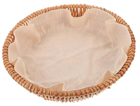 CONGARTENO Cesto Di Vimini Per Pane e Snack Contenitore Portatile Materiale Naturale Per Cucina e Soggiorno Capacità Ampia e Design Elegante