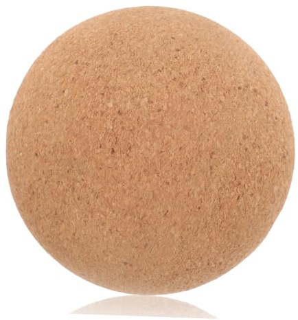 Massageball Kork für Rücken und Yoga, Nacken Fitness | Glatte Oberfläche, Stabile Struktur, Angenehmer Druck, Khakifarben, für Gym und Arbeit