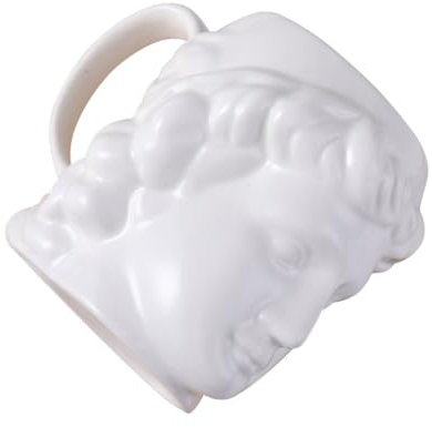 Cabilock Taza de Café Cerámica Forma de Escultura Romana Taza Decorativa Café Leche Artesanal para Oficina 1 Pieza