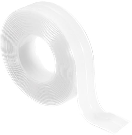 PATIKIL Caulk Tape 0.9 x 10.5 Ft, Self Adhesive Sealing Tape Waterproof Toilet Tub Caulk Sealant Strip Sealing Trim for Kitchen Bathroom Toilet Bathtub Sink Countertop, Transparent